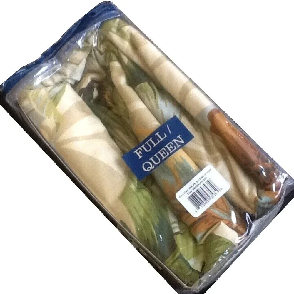 brand new Tommy Bahama Palmiers 100% Cotton QUEEN Duvet Cover + 2 Shams